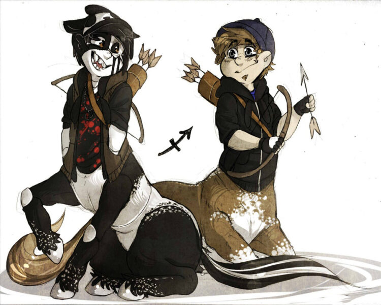 Hình ảnh cung Nhân Mã song sinh