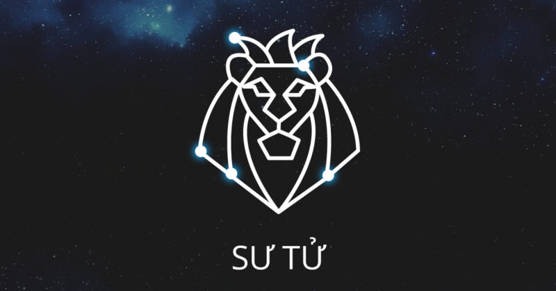 Hình ảnh cung Sư Tử làm biểu tượng màu trắng