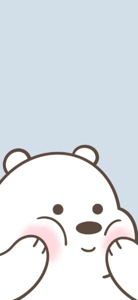 Hình ảnh gấu trắng buồn nựng má