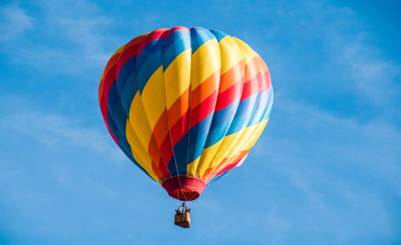 Bilder von Heißluftballons am Himmel