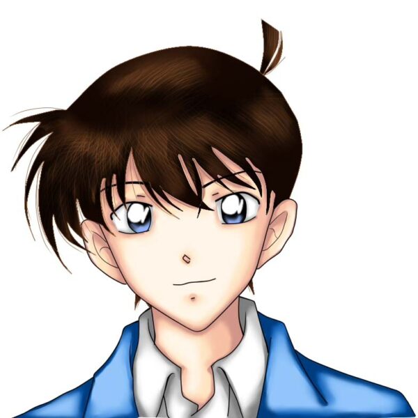 Hình ảnh Kudo Shinichi áo xanh trắng