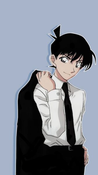 Hình ảnh Kudo Shinichi đồng phục trắng đen