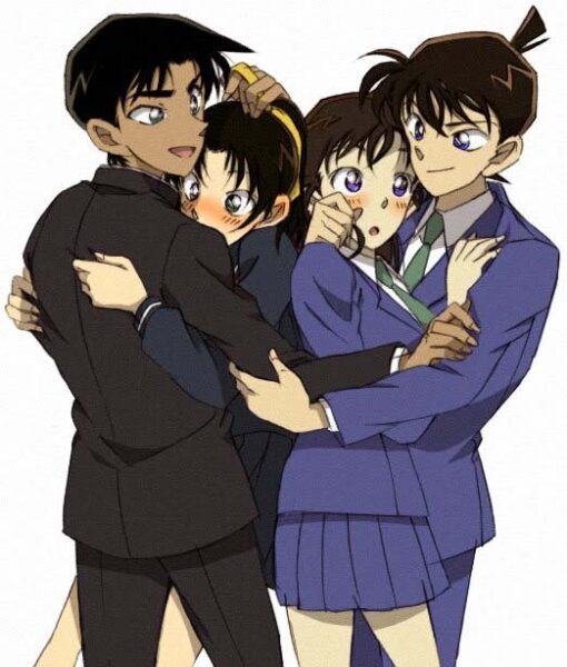 Hình ảnh Kudo Shinichi - Ran và Heiji - Kazuha