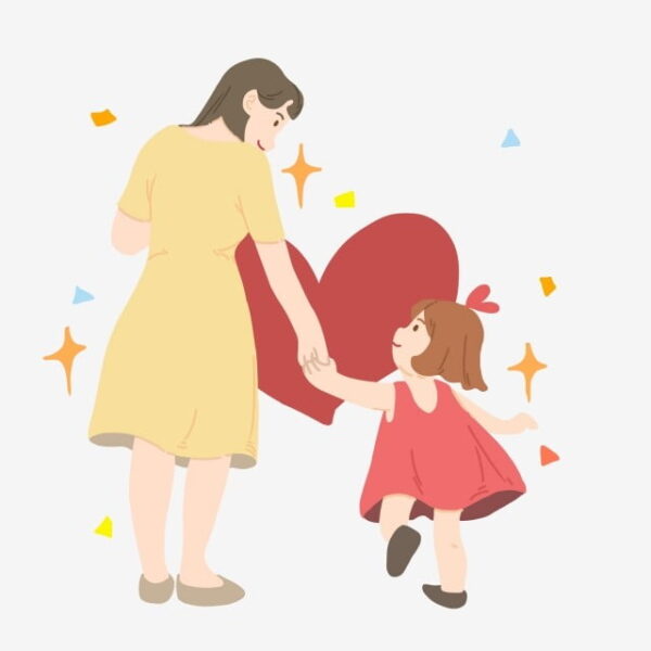 Hình ảnh mẹ và bé hoạt hình