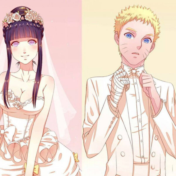 Hình ảnh Naruto vs Hinata chụp hình cưới