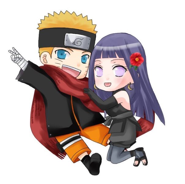 Hình ảnh Naruto vs Hinata movie chibi