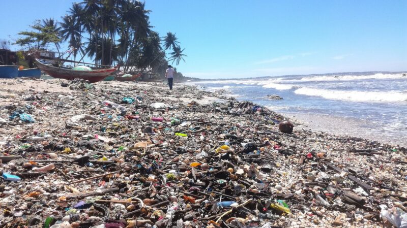 Hình ảnh ô nhiễm nước nghiêm trọng, bãi biển ngập rác