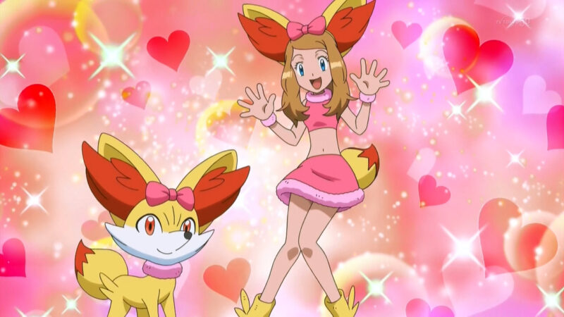 Hình ảnh pokemon xy nền hồng cực dễ thương