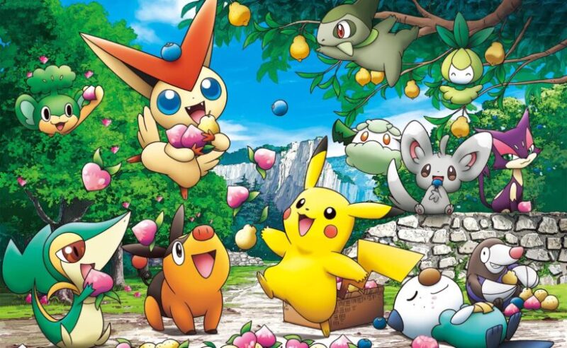 Hình ảnh pokemon xy - pikachu vui chơi cùng những người bạn