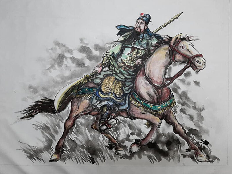 Hình ảnh Quan Vân Trường được vẽ lại