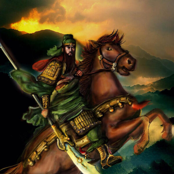 Hình ảnh Quan Vũ cưỡi ngựa