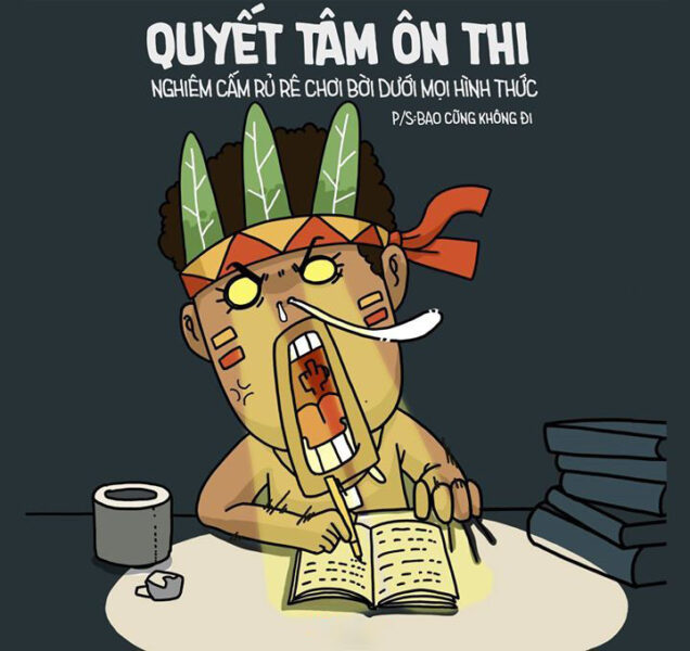 Hình ảnh quyết tâm ôn thi tập trung nhất