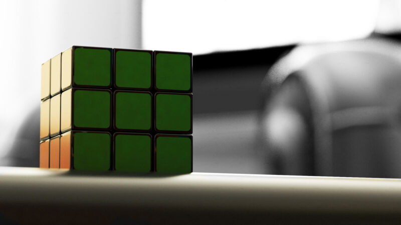 Hình ảnh Rubik xanh lá