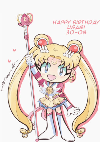 Hình ảnh thủy thủ mặt trăng chibi - HPBD Usagi