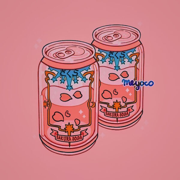 Hình ảnh trà sữa hoạt hình ly hình lon soda độc đáo