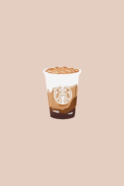 Hình ảnh trà sữa hoạt hình Starbuck cute