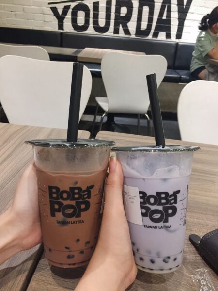 hình ảnh trà sữa tự chụp Boba POP
