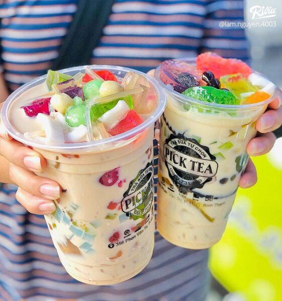 hình ảnh trà sữa tự chụp - tự chọn full topping