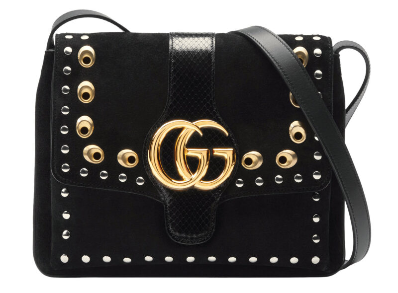 Gucci-Handtaschenbild in reinem Schwarz
