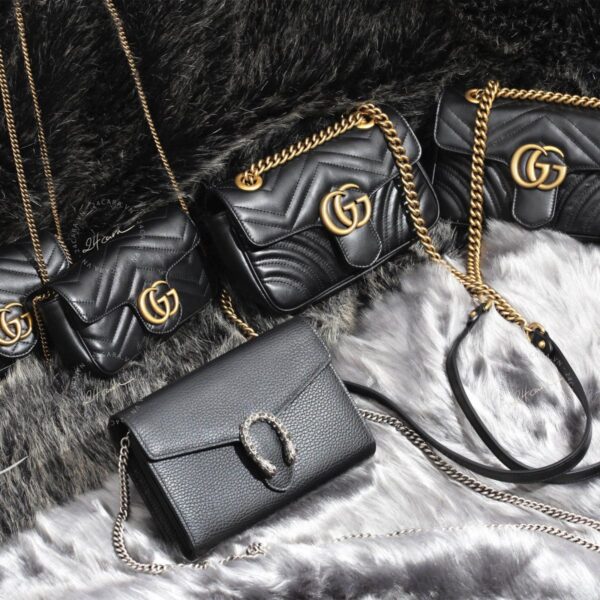 Bild einer schwarzen Gucci Tasche