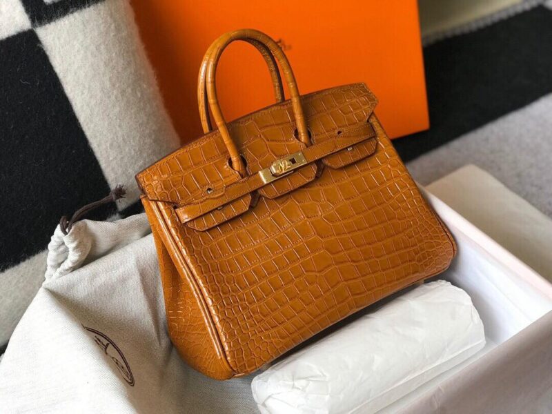 Hình ảnh túi xách Hermes màu nâu cam