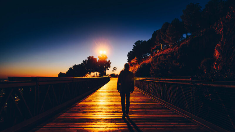 Hình ảnh tuyệt vọng bước trên cầu