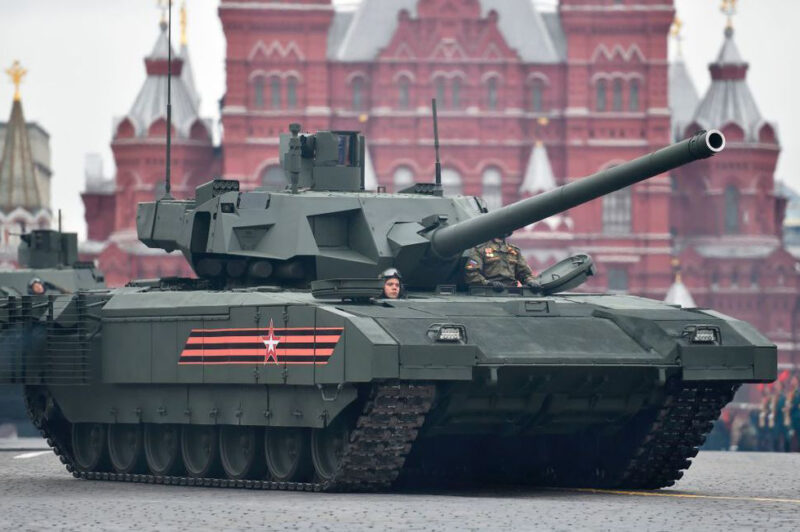 Hình ảnh xe tăng T-14 Arnata trên quảng trường Đỏ