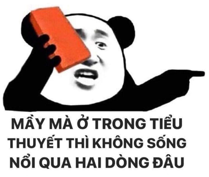 Hình meme gấu trúc Weibo cầm gạch