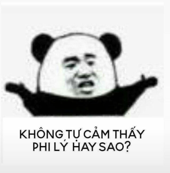 Hình meme gấu trúc Weibo dơ hai tay