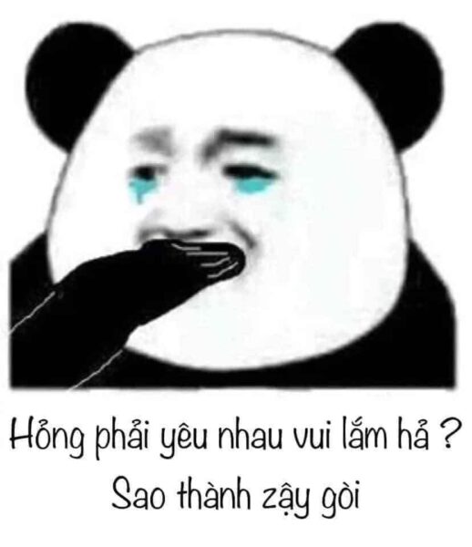 Hình meme gấu trúc Weibo rơi nước mắt