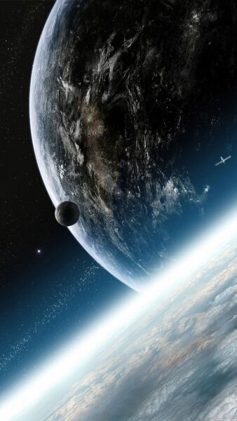 hình nền 4k cho điện thoại hành tinh quay quanh hệ mặt trời