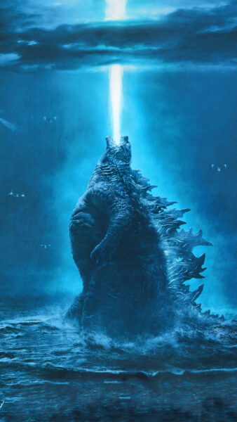 hình nền 4k cho điện thoại quái thú biển Godzilla