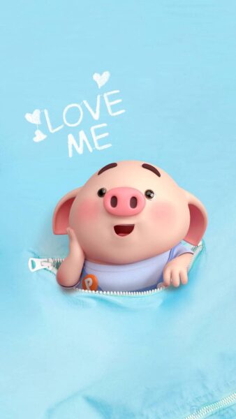 Hình nền cute có chữ màu xanh love me