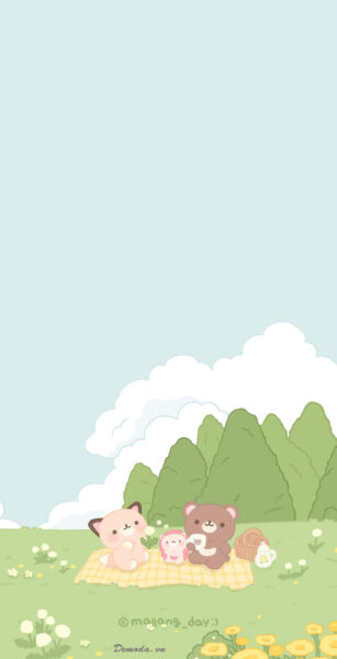 Hình nền cute màu xanh