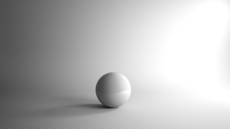 hình nền desktop đơn sắc trắng và quả cầu đẹp
