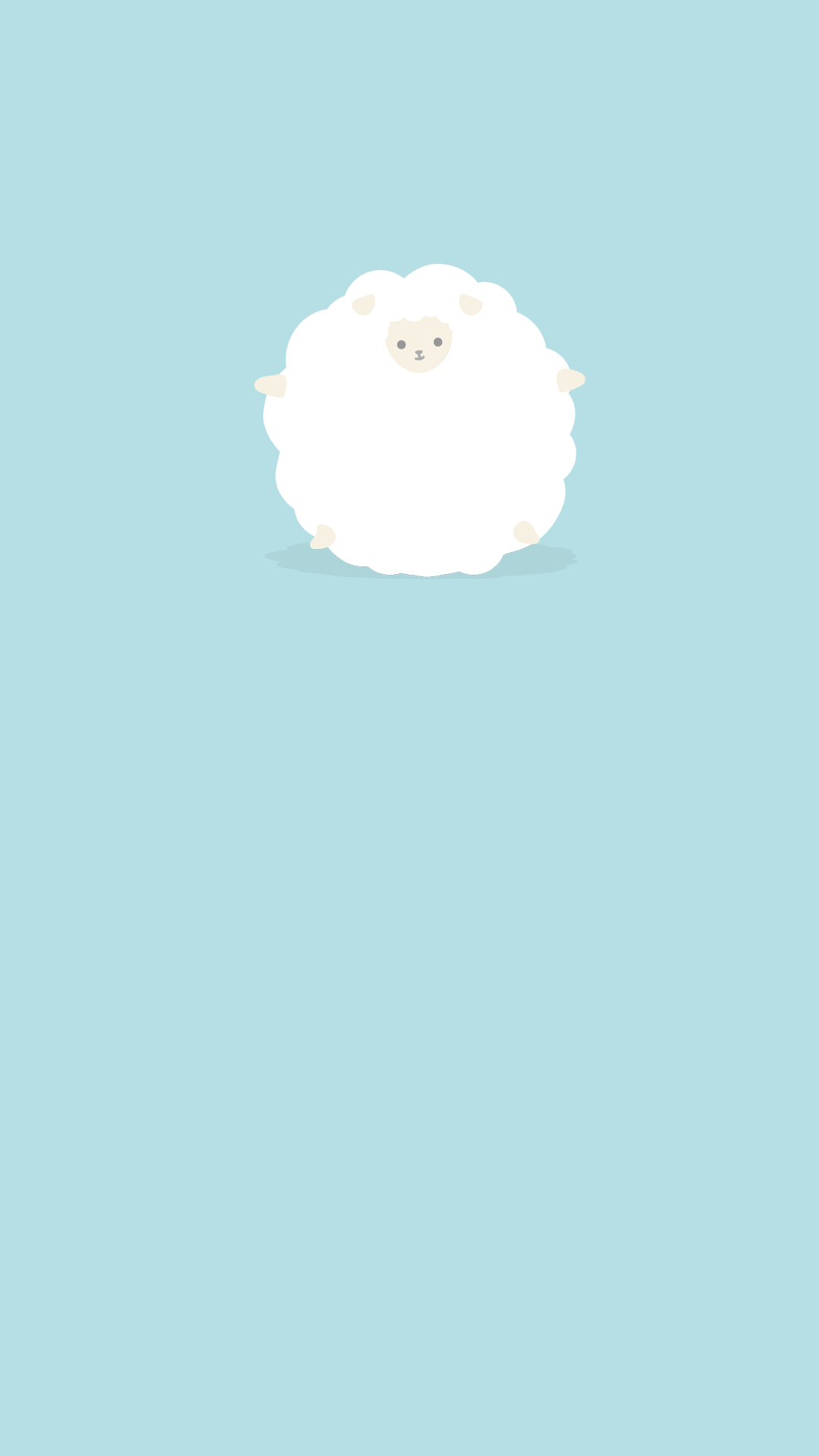 hình nền động chú cừu trắng đáng yêu màu sáng đơn giản