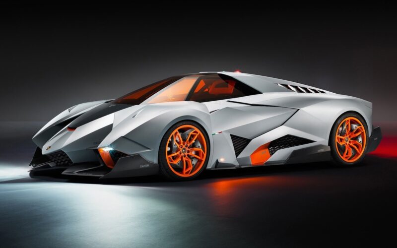 hình nền lamborghini egoista trắng cam cực chất