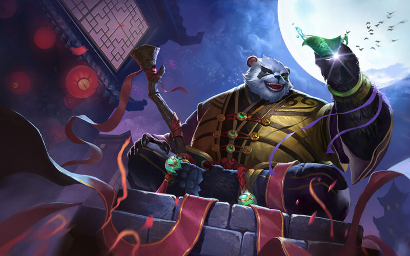 hình nền liên quân zuka - gấu trúc mạnh mẽ