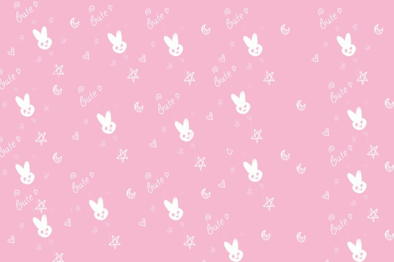 hình nền màu hồng dễ thương con thỏ cute