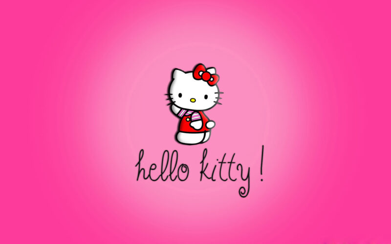 hình nền màu hồng dễ thương hello kitty cực đẹp