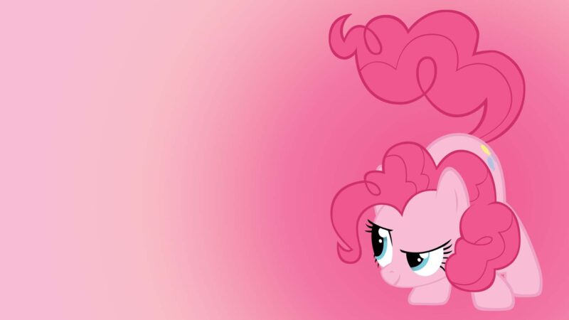 hình nền màu hồng dễ thương hoạt hình chú ngựa