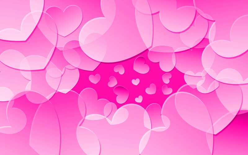 hình nền màu hồng dễ thương trái tim đẹp nhất