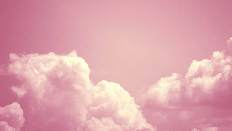 hình nền màu hồng dễ thương về bầu trời và mây