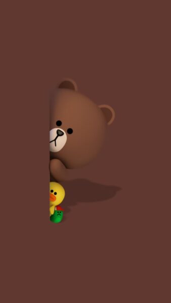 Hình nền màu nâu siêu cute