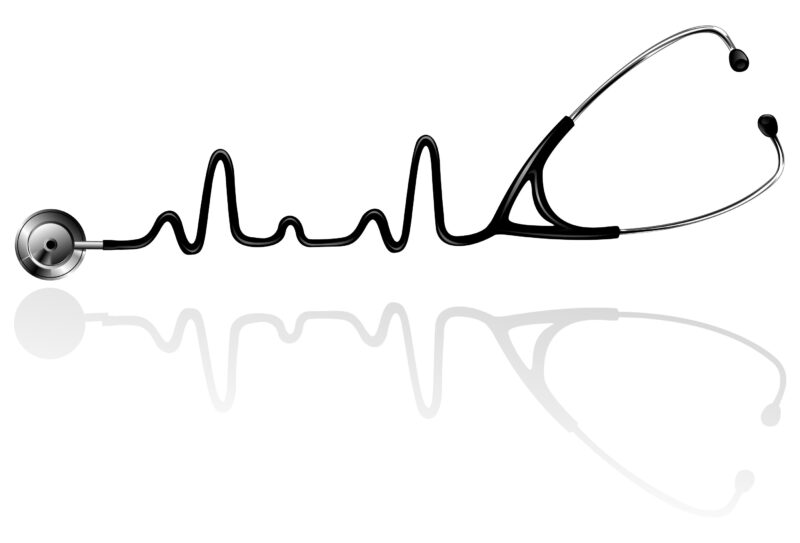 hình nền màu trắng y tế tai nghe khám sức khoẻ