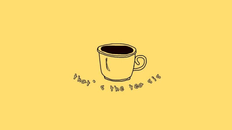 hình nền màu vàng đẹp hình cốc cafe