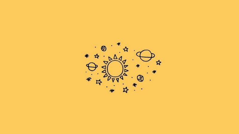 hình nền màu vàng đẹp kiểu vũ trụ