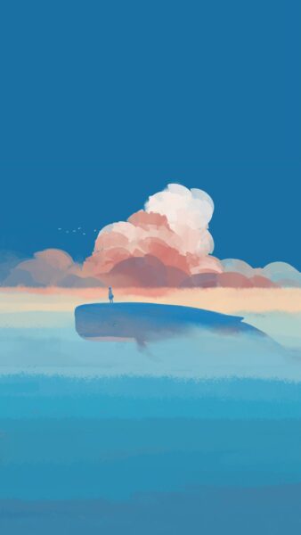 Hình nền màu xanh dương dễ thương