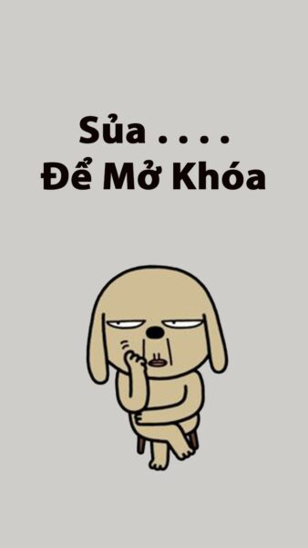 Hình nền mở khóa điện thoại chú chó ngồi ghế