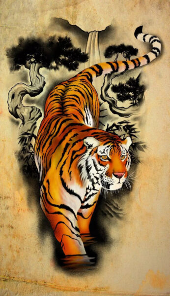 hình nền phong thủy mệnh kim hình con hổ